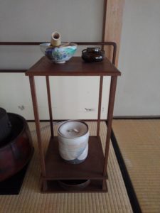 【茶道具】茶棚  桑小卓  水指棚  長方棚  組立式  木製  和室  茶室